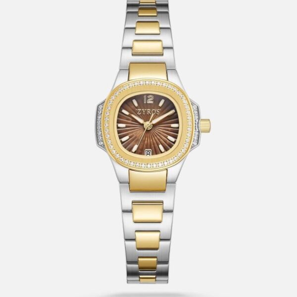 ساعة سُحب النسائية باللون الذهبي والفضي | ZOS367W