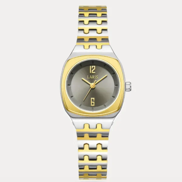 ساعة شهد النسائية بلون فضي وذهبي | LAS014L