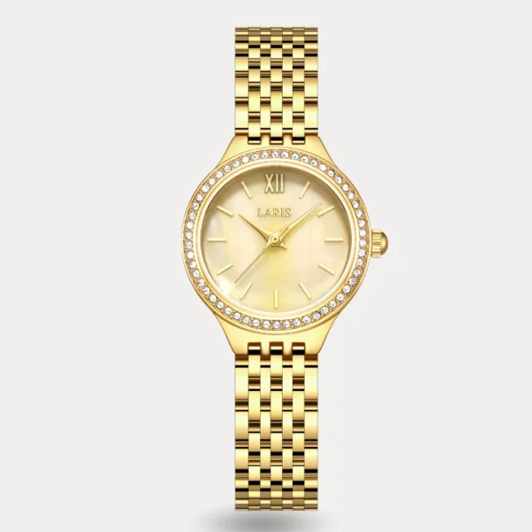 ساعة رونق النسائية باللون الذهبي | LOS012L