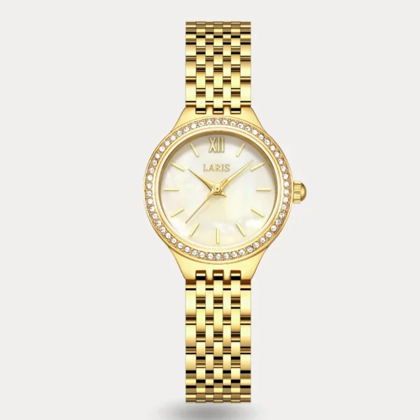 ساعة رونق النسائية باللون الذهبي | LOS012L