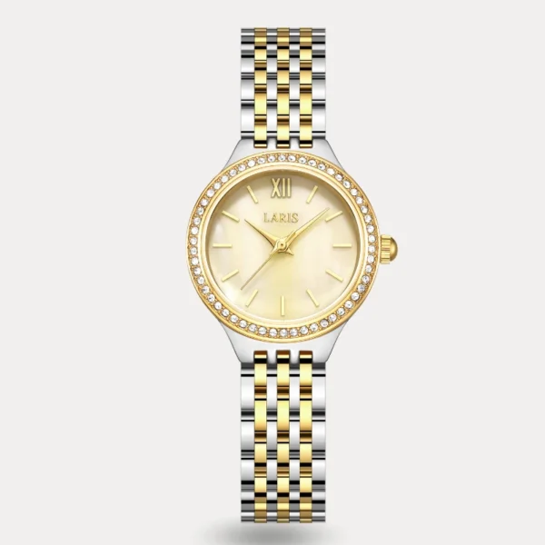 ساعة رونق النسائية بلون فضي وذهبي | LOS012L