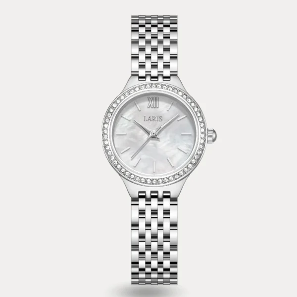 ساعة رونق النسائية باللون الفضي | LOS012L