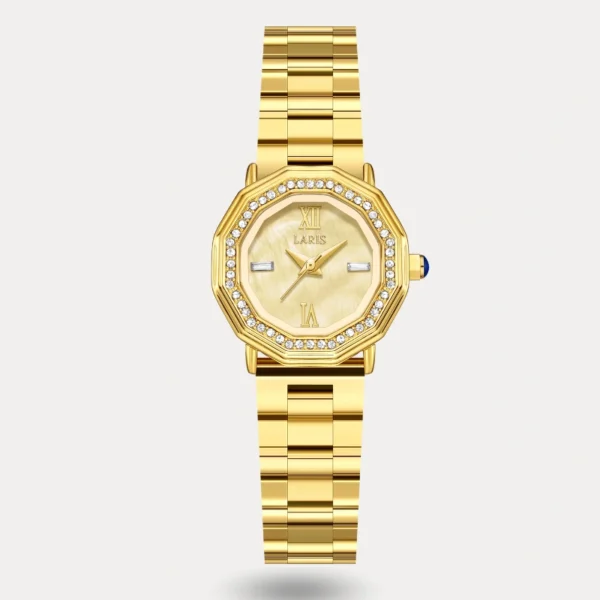 ساعة ريفال النسائية باللون الذهبي | LOS013L