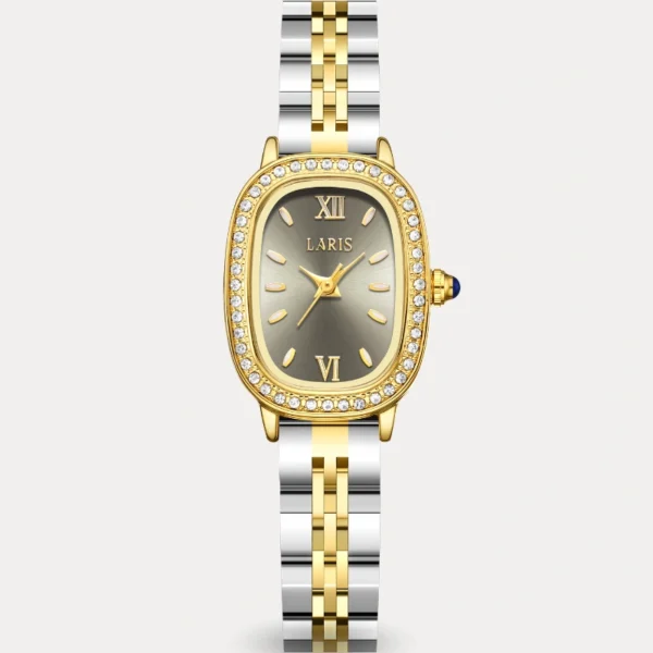 ساعة مريم النسائية بلون فضي وذهبي | LOS014L
